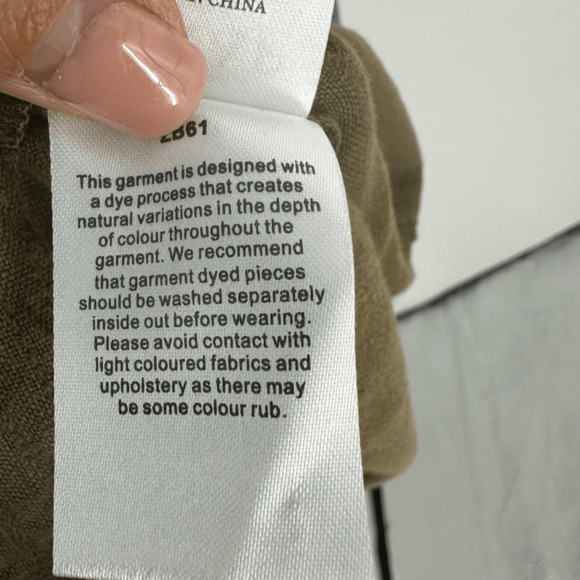 WRAP London Linen Jumpsuit Overall Wide Leg Crop Size 4 Rustic Green Lagenlook - Picture 6 of 12